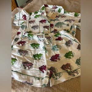 Print Fresh with Anthropologie Frog-Print Pajamas